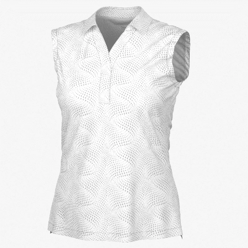 Minnie - BREATHABLE SLEEVELESS GOLF SHIRT-- Zippered Buttoned Snapped