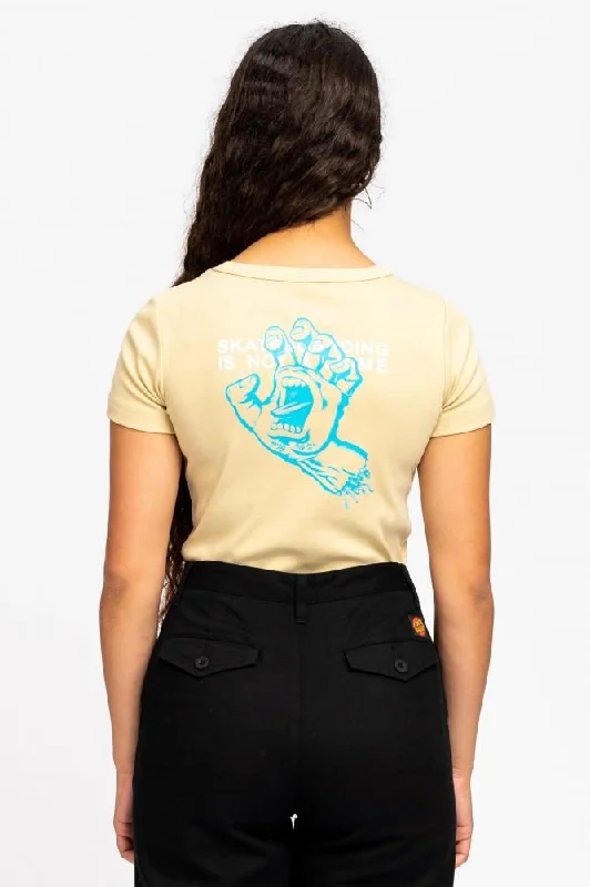 Santa Cruz Womens T-Shirt Crime Hand T-Shirt - Iced Coffee-- Mesh Blend Leather Blend Suede Blend Santa Cruz Womens T-Shirt Crime Hand T-Shirt - Iced Coffee-- Mesh Blend Leather Blend Suede Blend
