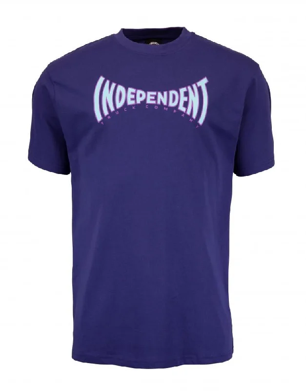 Independent T-Shirt Spanning T-Shirt - Navy Blue-- Welt Pockets Slit Pockets