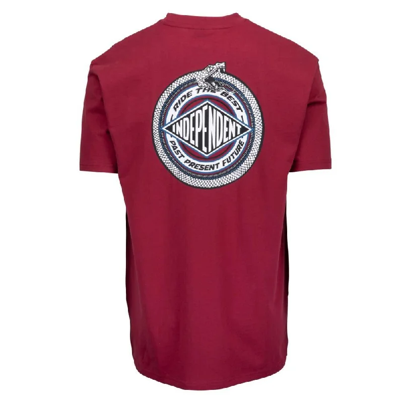 Independent T-Shirt Eternal T-Shirt - Maroon-- Fitted T-Shirt Seamless Stretchy