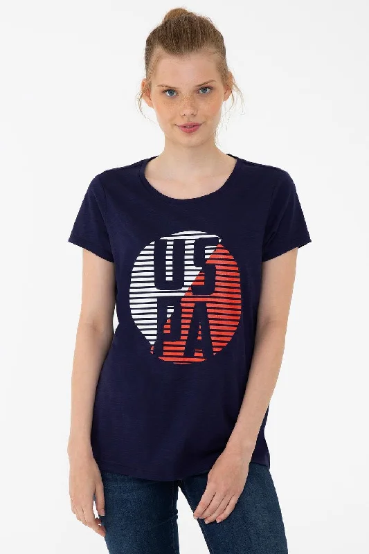 US Polo Assn. Crew Neck T-Shirt USPA Strips - Women-- Faux Fur Fabric Real Fur Fabric Shearling Fabric US Polo Assn. Crew Neck T-Shirt USPA Strips - Women-- Faux Fur Fabric Real Fur Fabric Shearling Fabric