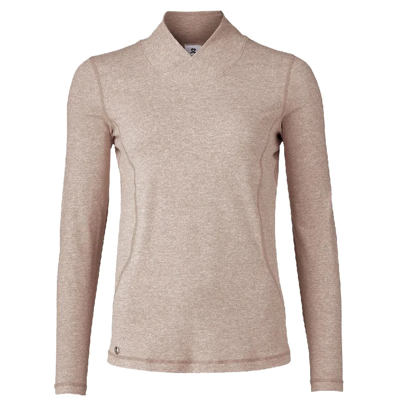 Daily Sports Agnes Mock Neck Womens Golf Shirt-- Houndstooth Herringbone Solid