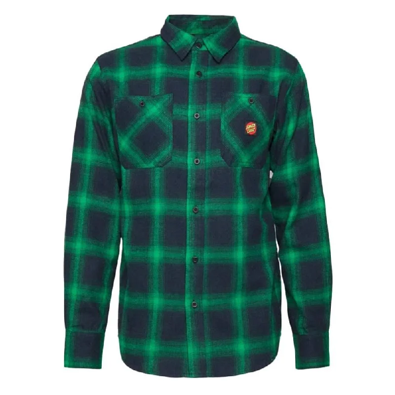 Santa Cruz Shirt Apex LS Shirt - Green Check-- Wool Fabric Cashmere Fabric Tweed Fabric Santa Cruz Shirt Apex LS Shirt - Green Check-- Wool Fabric Cashmere Fabric Tweed Fabric
