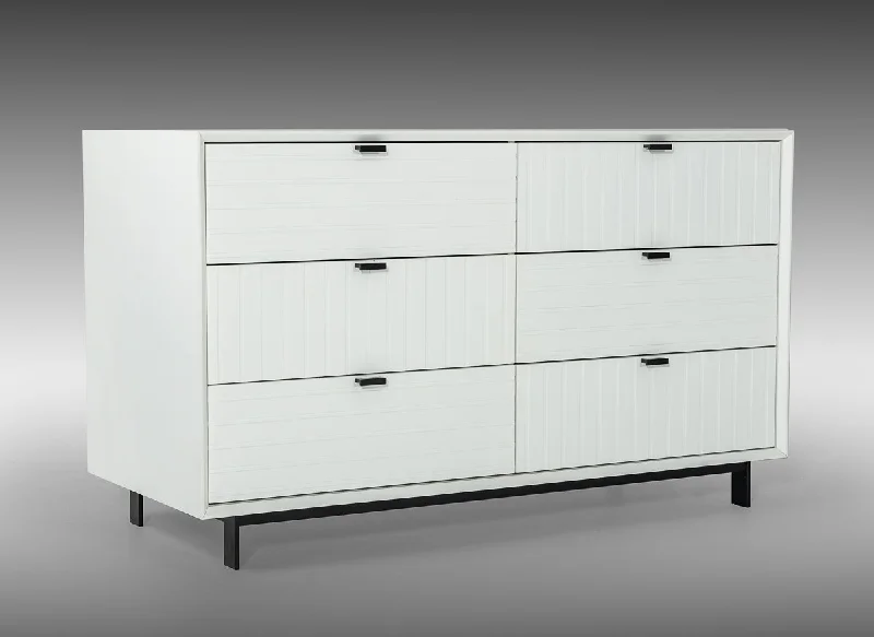 Vig Furniture Nova Domus Valencia Contemporary White Dresser Tunics New arrival