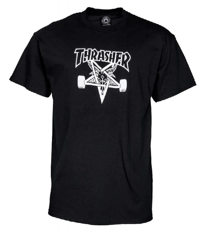 Thrasher T-Shirt Skategoat - Black-- Hooded Caped Shawl Collar