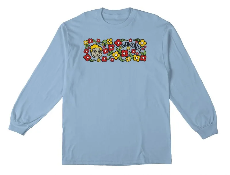 Krooked L/S T-Shirt Sweatpants - Light Blue-- Striped Floral Plaid