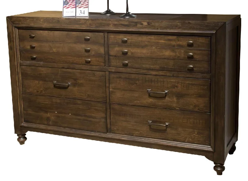Liberty Catawba Hills Drawer Dresser in Peppercorn Tunics Print Colorful