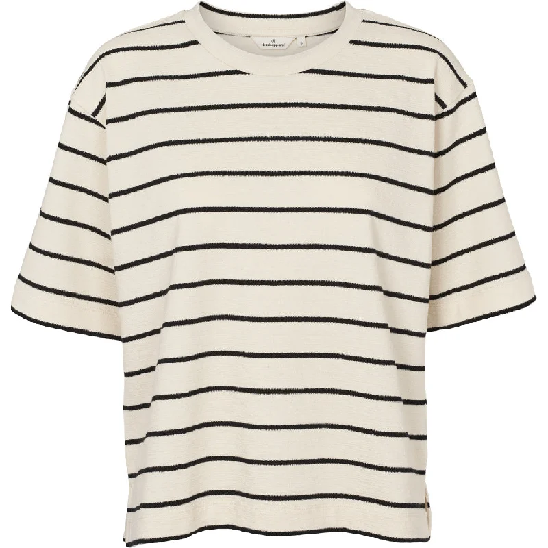 Basic Apparel - Anneli Oversized T-shirt - Birch/Sort-- Thin T-Shirt Open Front Quick Dry Basic Apparel - Anneli Oversized T-shirt - Birch/Sort-- Thin T-Shirt Open Front Quick Dry