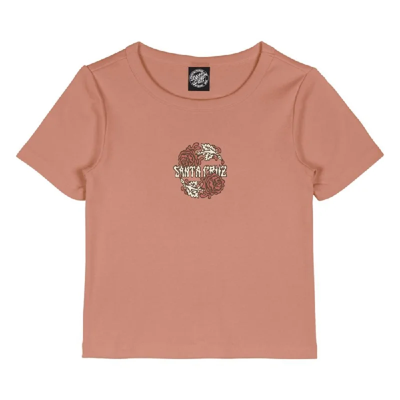 Santa Cruz Womens T-Shirt Dressen Rose Crew Two Front - Clay-- Anti-Pilling Machine Wash Handmade Santa Cruz Womens T-Shirt Dressen Rose Crew Two Front - Clay-- Anti-Pilling Machine Wash Handmade