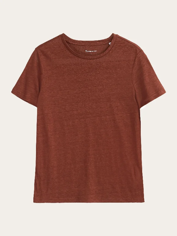 Reg linen t-shirt - Tiramisu-- Oversized T-Shirt Spandex breathable