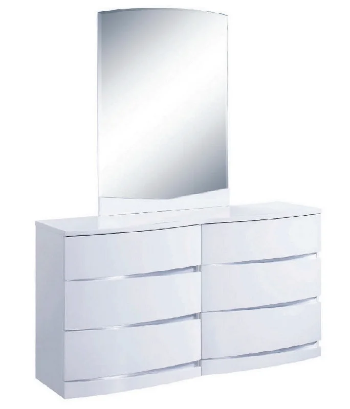 32" Exquisite White High Gloss Dresser By Homeroots Tunics Summer linen