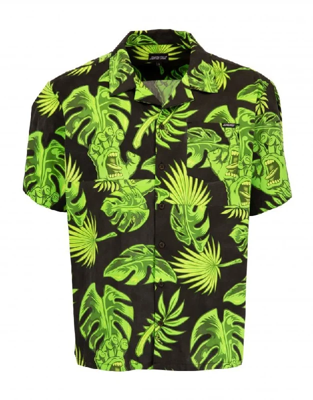 Santa Cruz Shirt Cabana S/S Shirt - Black-- Polka Dot Checkered Tartan