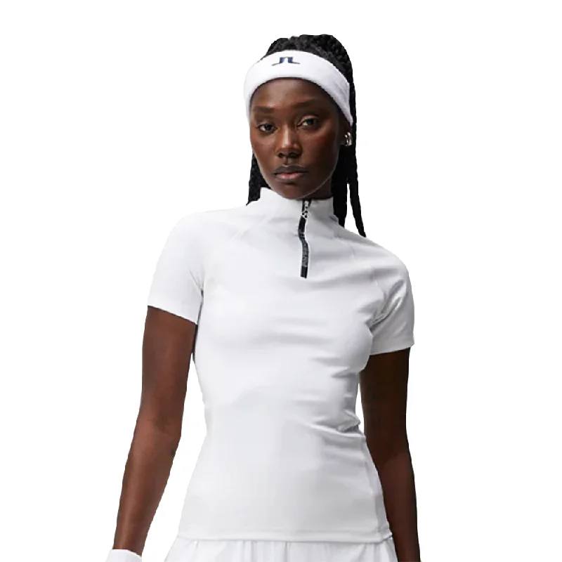 J. Lindeberg Amara Short Sleeve Womens Golf Shirt-- Fitted T-Shirt Seamless Stretchy J. Lindeberg Amara Short Sleeve Womens Golf Shirt-- Fitted T-Shirt Seamless Stretchy