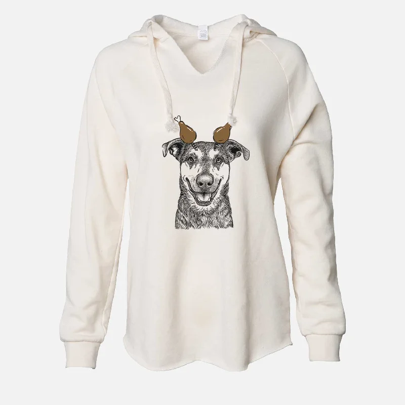Thanksgiving Case the Mixed Breed - Cali Wave Hooded Sweatshirt Hoodie with High-Low Hem Asymmetrical Trendy