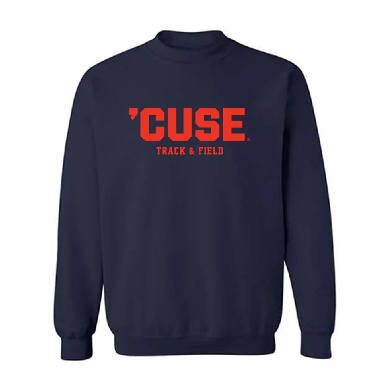 Syracuse - NCAA Women's Track & Field : Samantha Bloch - Classic Shersey Crewneck Sweatshirt Hoodie with Color Block Contrast Stylish