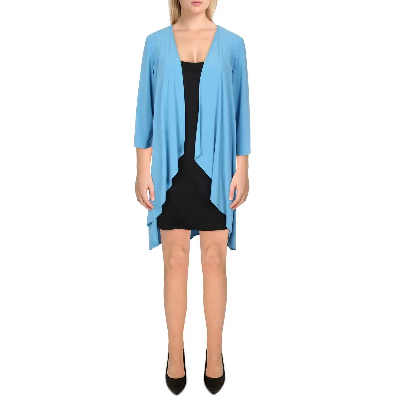 R&M Richards Womens Knit Drapey Duster Blazer Women's Fashion Blazer