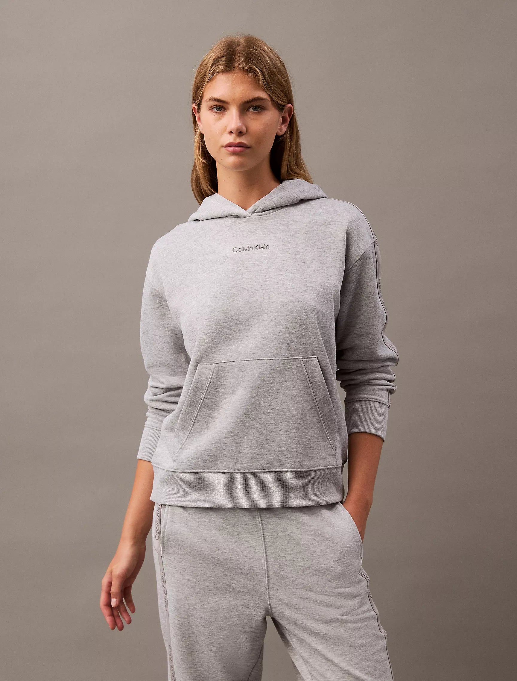 Calvin Klein Logo Tape Hoodie - Women Hoodie Jacket Zipper Layering