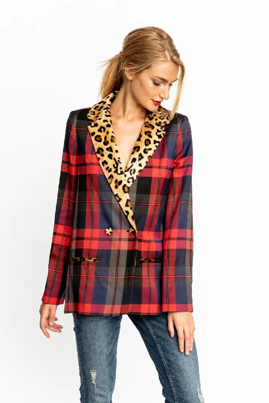 Royal Plaid Clair Blazer Women's Classic Blazer