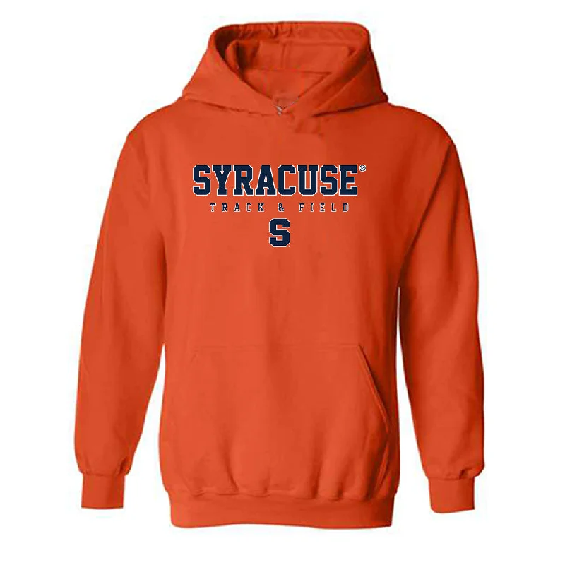 Syracuse - NCAA Women's Track & Field : Samantha Bloch - Classic Shersey Hooded Sweatshirt Hoodie with Drop Shoulder Relaxed Streetwear