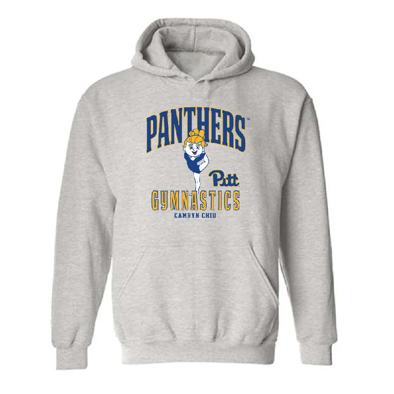 Pittsburgh - NCAA Women's Gymnastics : Camryn Chiu - Fashion Shersey Hooded Sweatshirt Hoodie with Drawstring Waist Adjustable Fitted Pittsburgh - NCAA Women's Gymnastics : Camryn Chiu - Fashion Shersey Hooded Sweatshirt Hoodie with Drawstring Waist Adjustable Fitted