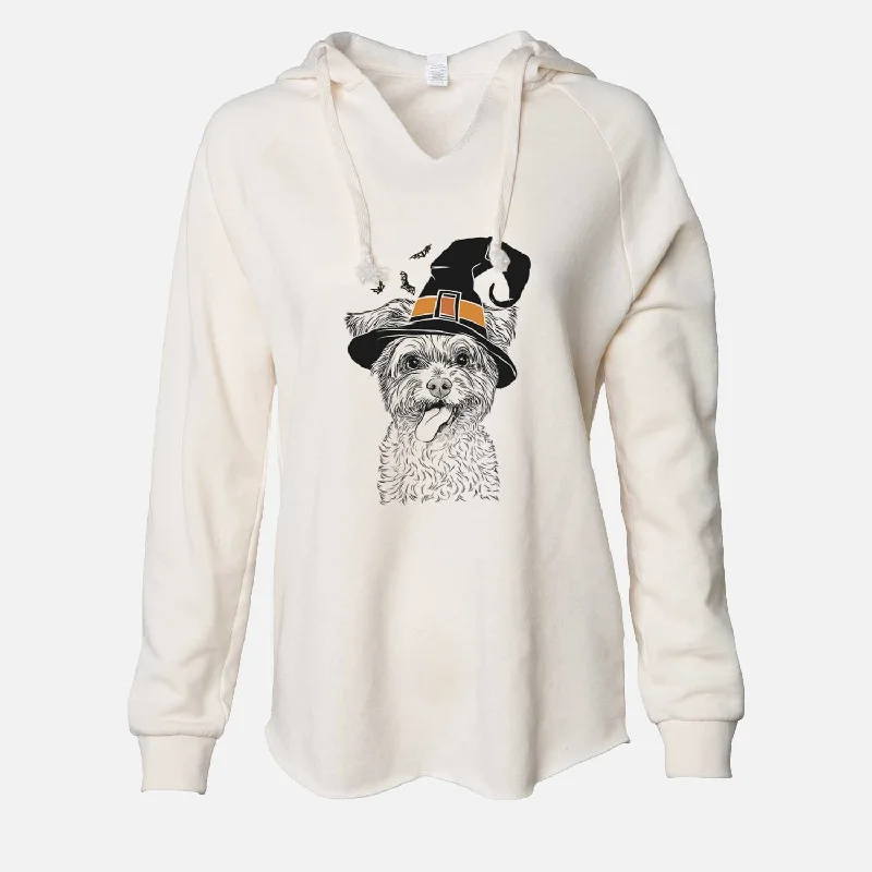 Witch Sweetie the Terrier Mix - Cali Wave Hooded Sweatshirt Hoodie with Pattern Geometric Abstract Witch Sweetie the Terrier Mix - Cali Wave Hooded Sweatshirt Hoodie with Pattern Geometric Abstract