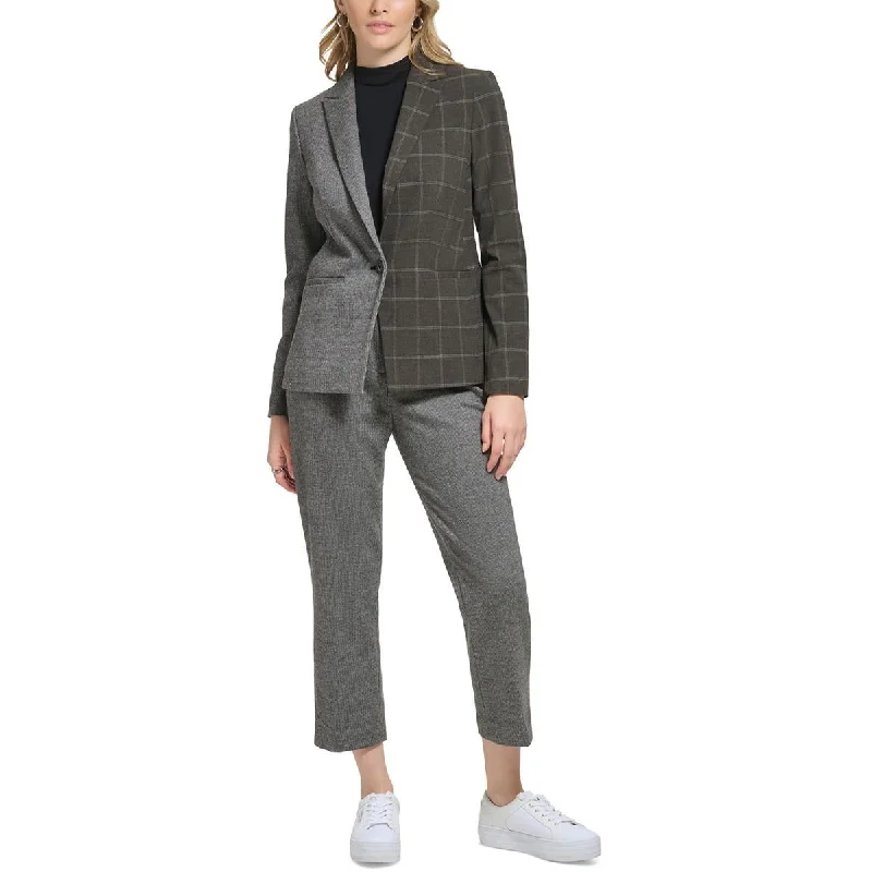 Calvin Klein Womens   Colorblock Business One-Button Blazer Women's Pencil Blazer