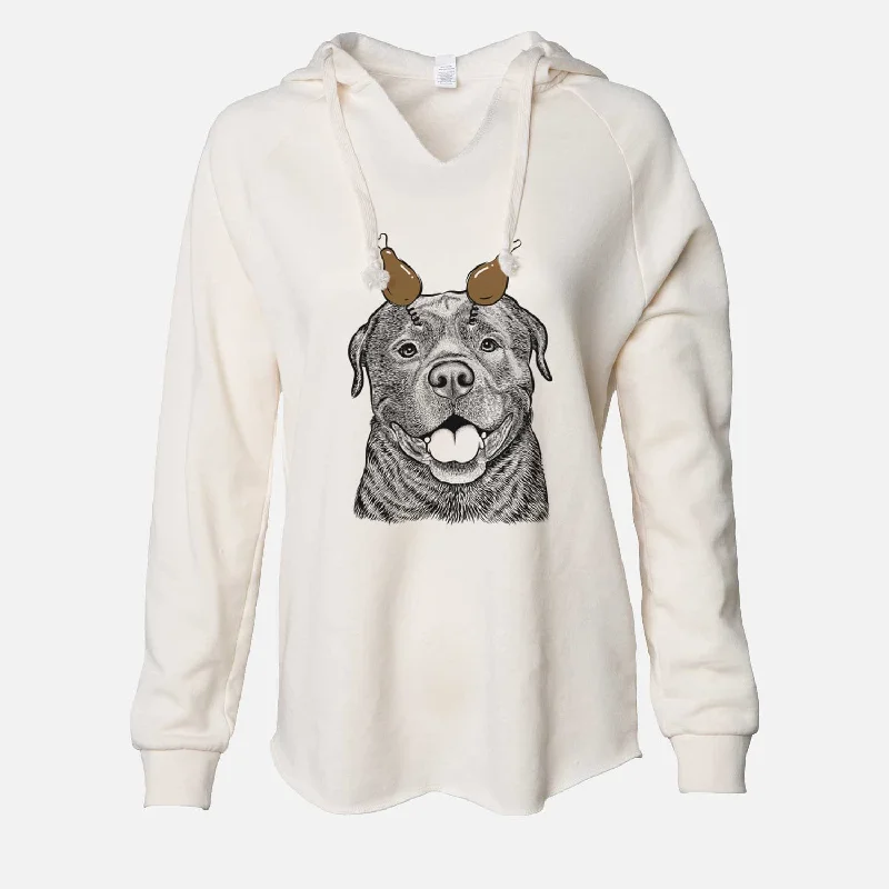 Thanksgiving Kojak the Rottweiler - Cali Wave Hooded Sweatshirt Hoodie with Monochrome Minimalist Simple