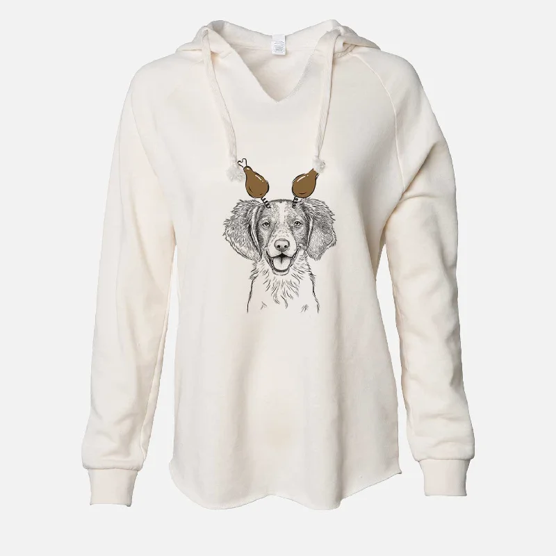 Thanksgiving Happy Holly the Brittany Spaniel - Cali Wave Hooded Sweatshirt Hoodie with Toggle Buttons Decorative Unique