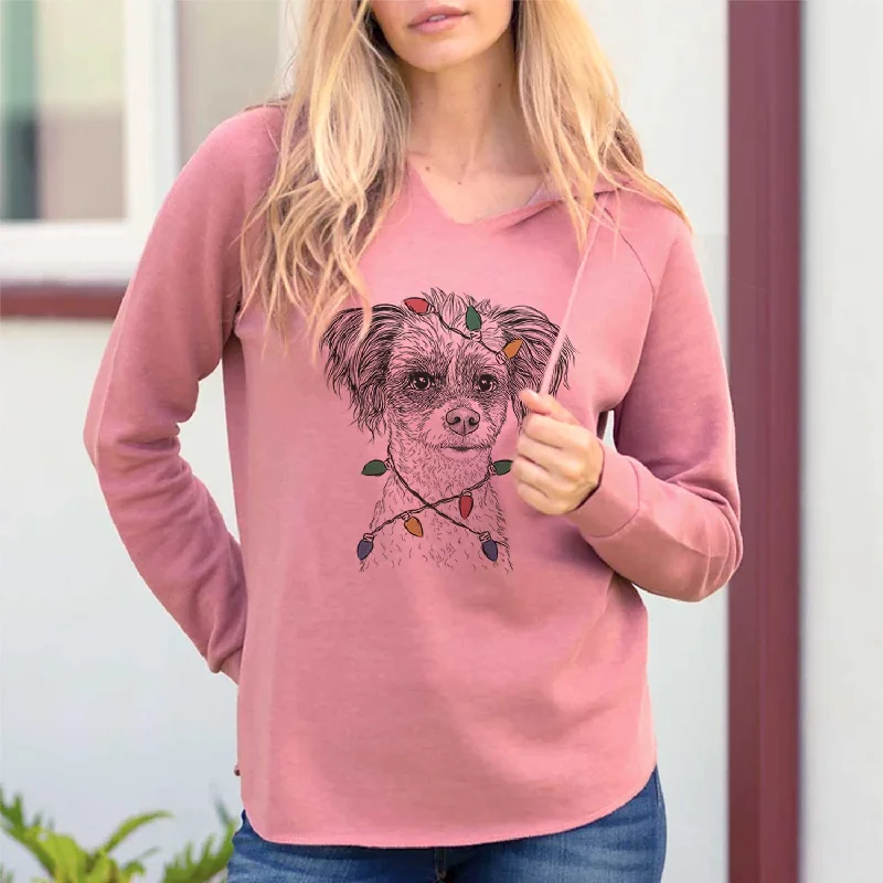 Christmas Lights Finley the Papillon Mix - Cali Wave Hooded Sweatshirt Hoodie Sweatshirt Pullover Christmas Lights Finley the Papillon Mix - Cali Wave Hooded Sweatshirt Hoodie Sweatshirt Pullover