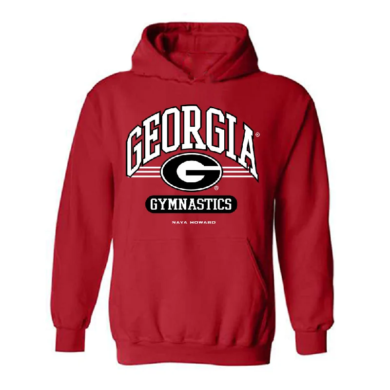 Georgia - NCAA Women's Gymnastics : Naya Howard - Classic Fashion Shersey Hooded Sweatshirt Hoodie with Elastic Waist Stretchable Comfortable Georgia - NCAA Women's Gymnastics : Naya Howard - Classic Fashion Shersey Hooded Sweatshirt Hoodie with Elastic Waist Stretchable Comfortable