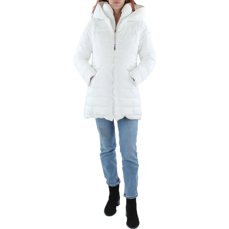Laundry by Shelli Segal Quilted Mid-Length Puffer Coat with Bib Lining Hooded Jacket Zipper Jacket Button Jacket Laundry by Shelli Segal Quilted Mid-Length Puffer Coat with Bib Lining Hooded Jacket Zipper Jacket Button Jacket