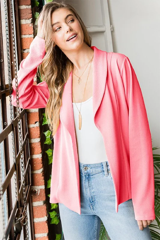 Heimish Open Front Long Sleeve Blazer Women's Premium Blazer