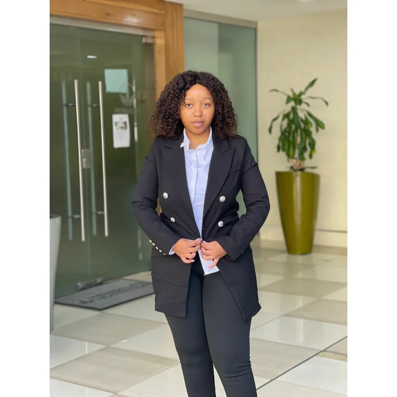V-Neck Double Double Breasted Blazer Dress High-End Women's Suit