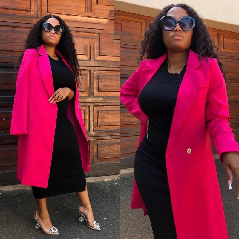 Slim Side Blazer Coat Women's Elegant Suit
