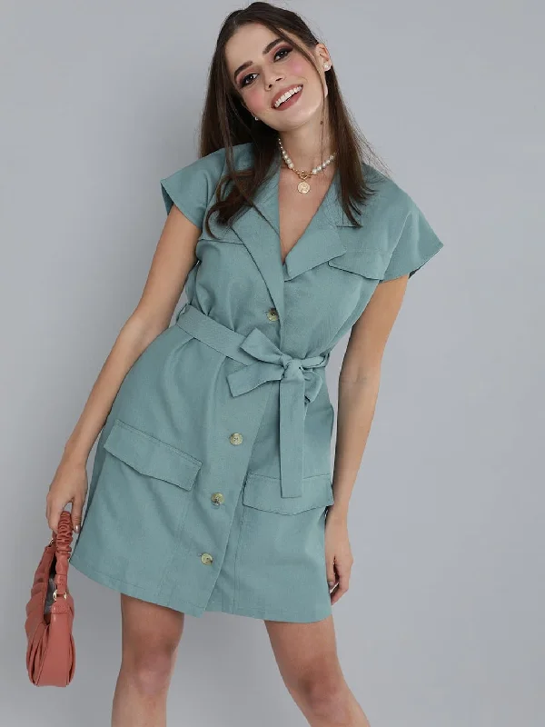 Sea Green Blazer Dress Women's Business Blazer
