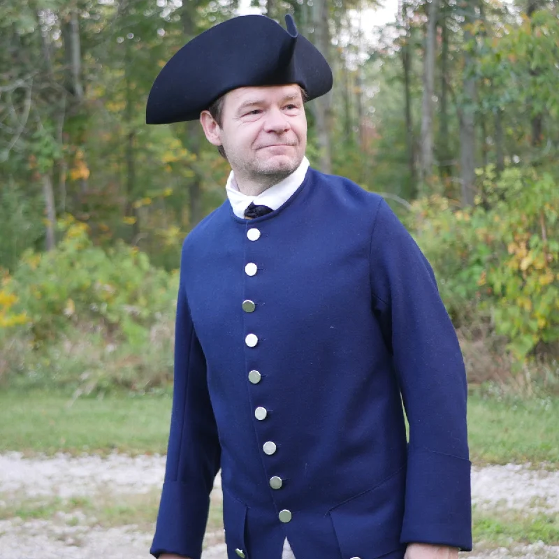 Men's Costume Civilian Coat Tie-Waist Belted Drawstring