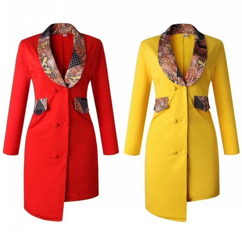 Candice Africa Print Blazer Dress Women's Handmade Blazer