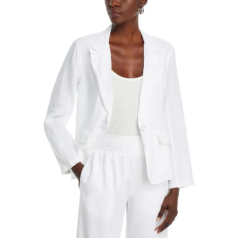 Bella Dahl Womens Solid Linen One-Button Blazer Women's Adventure Blazer
