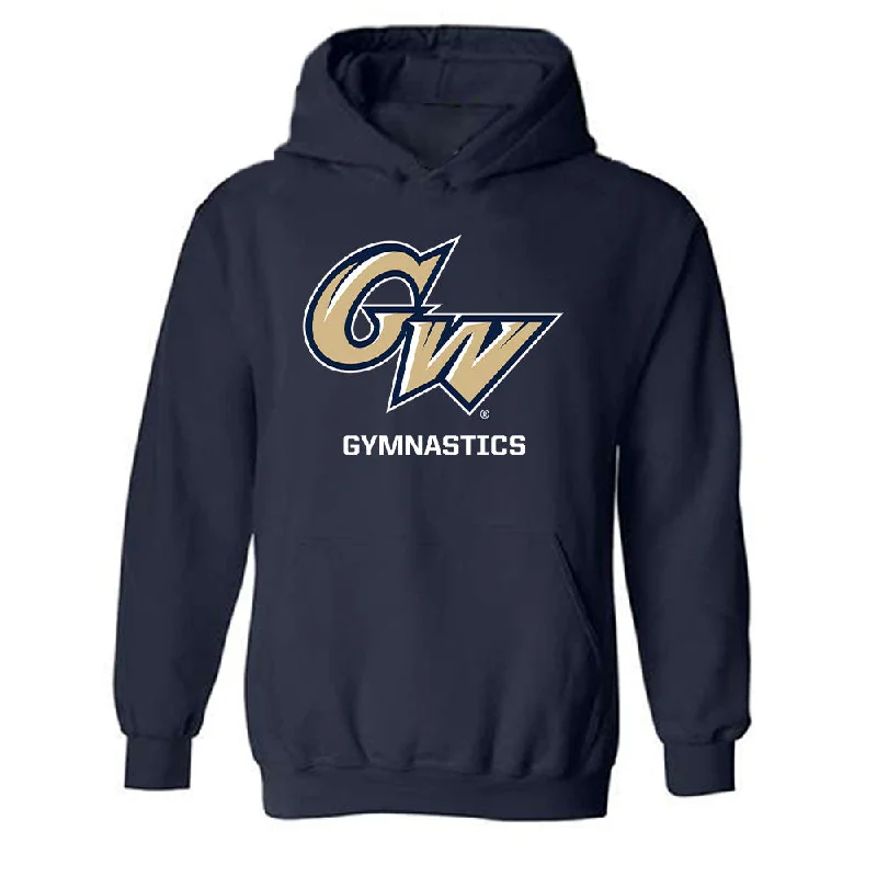 GWU - NCAA Women's Gymnastics : Alexa Chuy - Classic Fashion Shersey Hooded Sweatshirt Hoodie with Belted Waist Structured Tailored GWU - NCAA Women's Gymnastics : Alexa Chuy - Classic Fashion Shersey Hooded Sweatshirt Hoodie with Belted Waist Structured Tailored