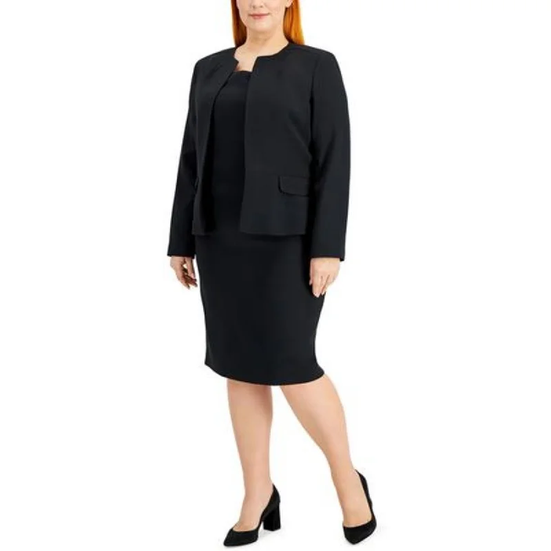 Le Suit Womens Plus Suit Separate Office Open-Front Blazer Women's Fashion Blazer