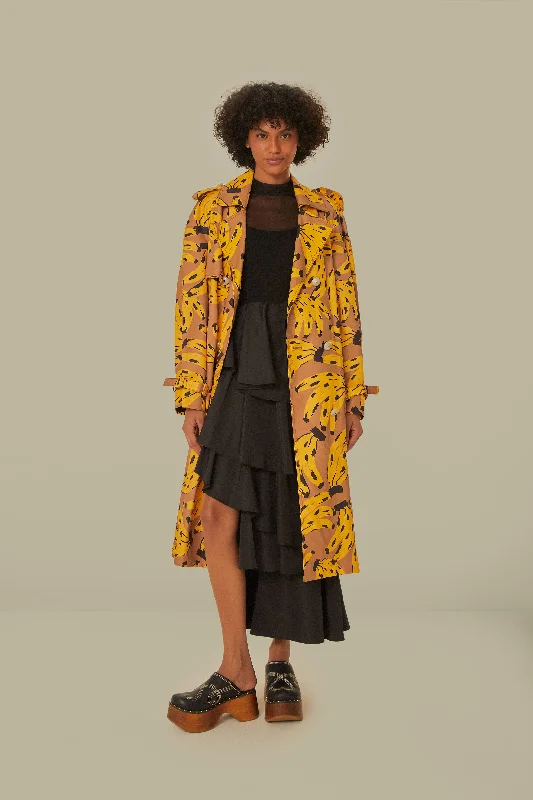 Bossa Banana Trench Coat Vest Waistcoat Gilet
