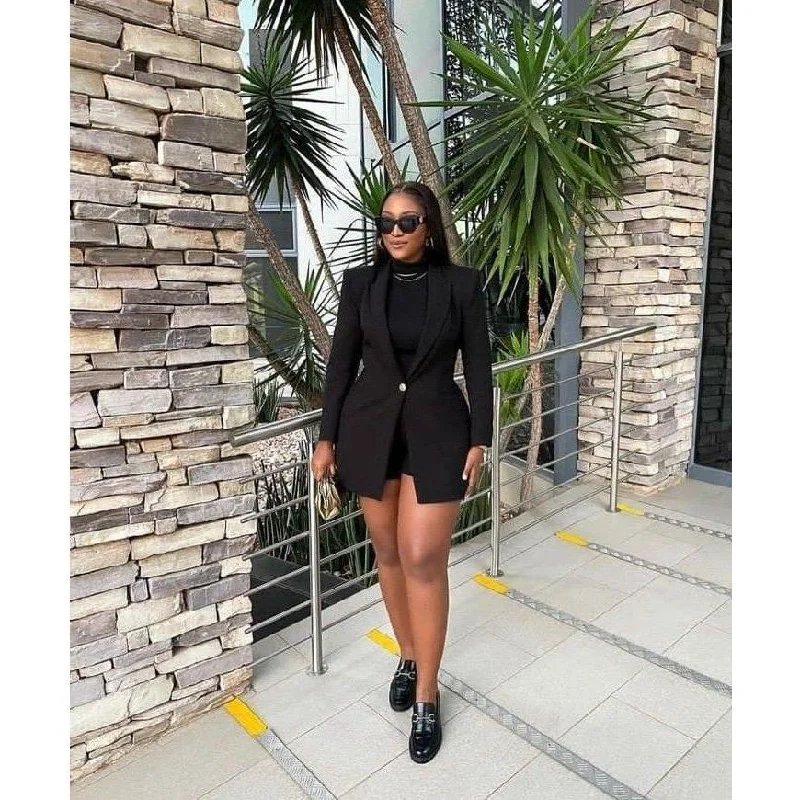 Formal One Button Blazer Women's Handmade Blazer
