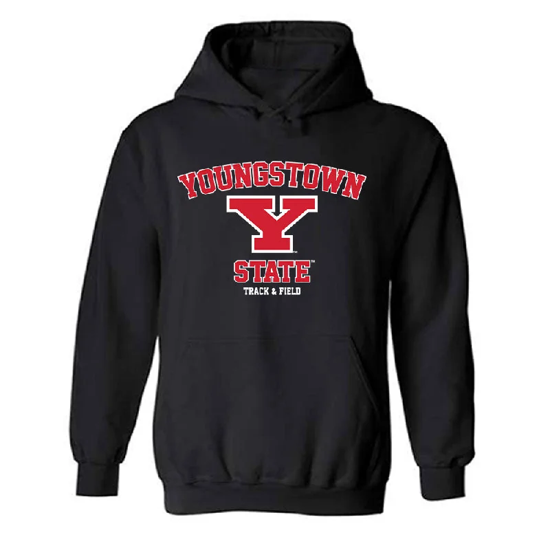 Youngstown State - NCAA Women's Track & Field : Kaitlyn Eger - Classic Shersey Hooded Sweatshirt Hoodie with Hem Detail Decorative Unique Youngstown State - NCAA Women's Track & Field : Kaitlyn Eger - Classic Shersey Hooded Sweatshirt Hoodie with Hem Detail Decorative Unique