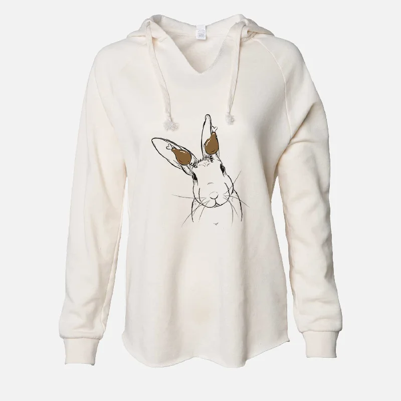 Thanksgiving Penny the Belgian Hare - Cali Wave Hooded Sweatshirt Hoodie with Drawstring Waist Adjustable Fitted Thanksgiving Penny the Belgian Hare - Cali Wave Hooded Sweatshirt Hoodie with Drawstring Waist Adjustable Fitted