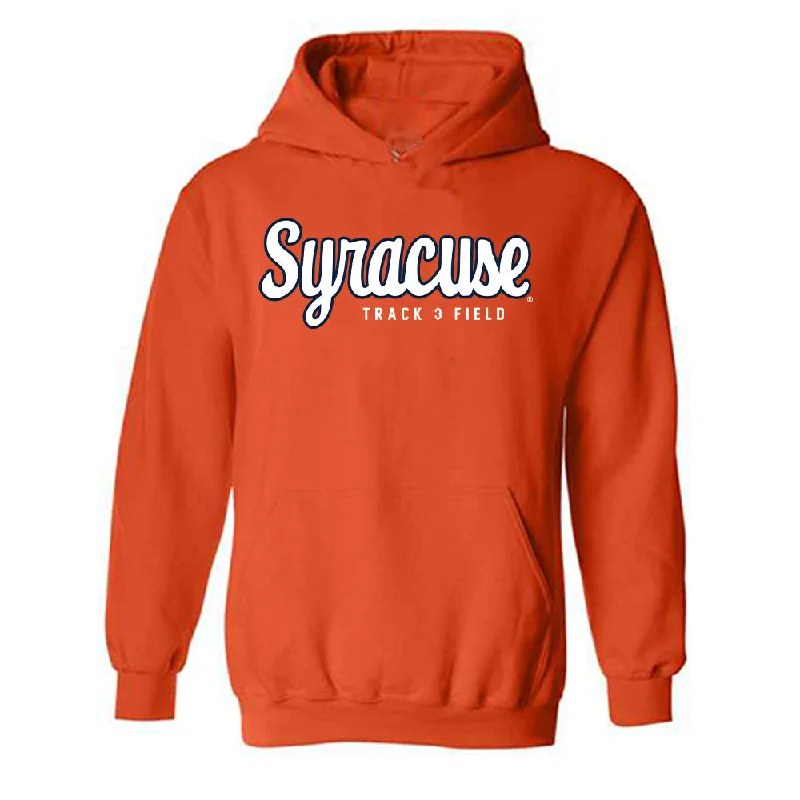Syracuse - NCAA Women's Track & Field : Samantha Bloch - Classic Shersey Hooded Sweatshirt Hoodie with Earth Tones Natural Calm