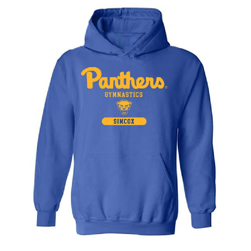 Pittsburgh - NCAA Women's Gymnastics : Darbi Simcox - Classic Shersey Hooded Sweatshirt Hoodie with Print Artistic Unique Pittsburgh - NCAA Women's Gymnastics : Darbi Simcox - Classic Shersey Hooded Sweatshirt Hoodie with Print Artistic Unique