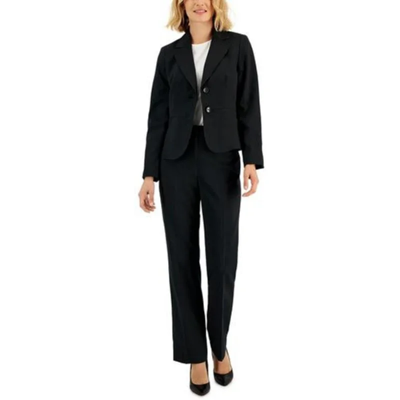 Le Suit Womens Petites Pinstripe Work Wear Two-Button Blazer Women's Elegant Suit