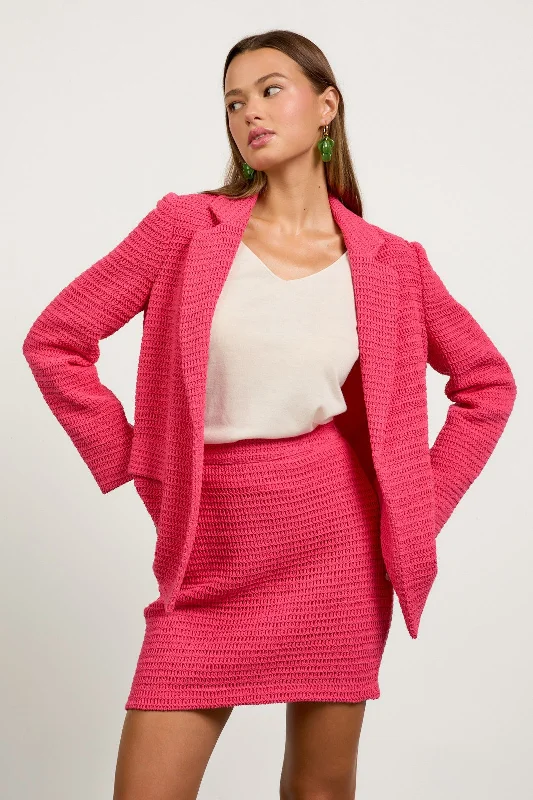 Crochet Blazer With Flap Pockets Women's Handmade Blazer
