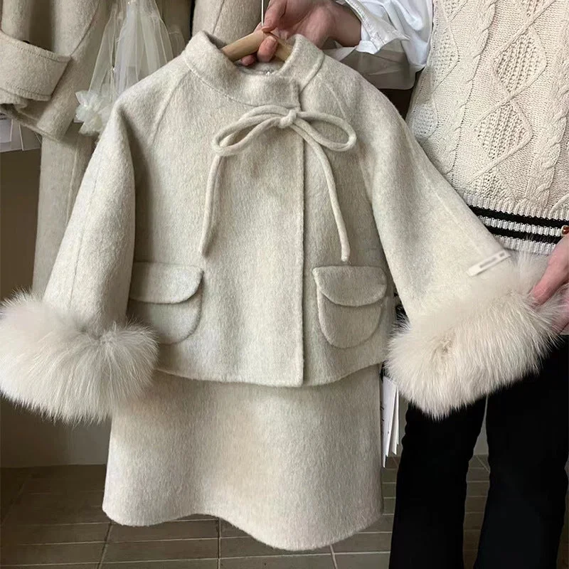 Baby Girl New Year Christmas Warm Coat Asymmetrical Diagonal princess