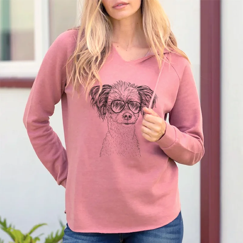 Aviator Finley the Papillon Mix - Cali Wave Hooded Sweatshirt Hoodie Dress Longline Feminine Aviator Finley the Papillon Mix - Cali Wave Hooded Sweatshirt Hoodie Dress Longline Feminine